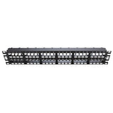 Panduit CPP48FMWBLY 48-Port Flat Flush-Mount Patch Panel, Black