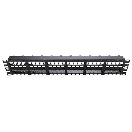 Panduit CPP48FMWBLY 48-Port Flat Flush-Mount Patch Panel, Black