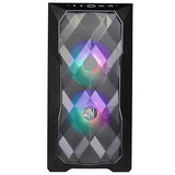 Cooler Master TD300 Mesh Micro-ATX Tower with Polygonal Mesh Front ana Removable Top Panel, ARGB/PWM Hub Tempered Glass, Dual Sickleflow PWM ARGB Lighting Fans