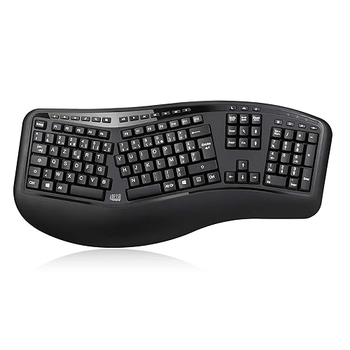 Adesso Wireless Ergonomic Keyboard and Laser Mouse French