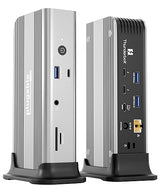 Plugable Thunderbolt 5 Dock: 140W Power Delivery, Up to Dual 6K@60Hz for Mac, Up to Dual 8K for Windows, Supports 80/120Gbps, 3X Thunderbolt 5 Ports, 2.5GbE, Driverless Connectivity (TBT-UDT3)