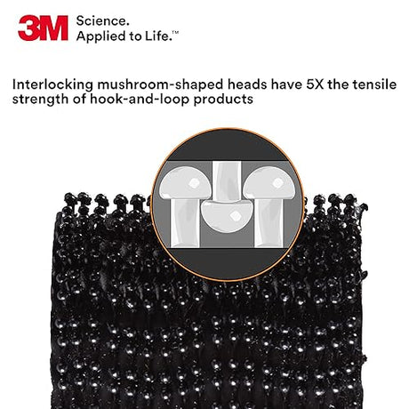 3M Dual Lock Reclosable Fastener TB3550CF, Type 250/250, 1 Roll, Black, 1 in x 10 ft, Industrial Use, Temperature, Moisture, UV Resistant, Snaps Shut, Durable for Repeated Opening and Closing