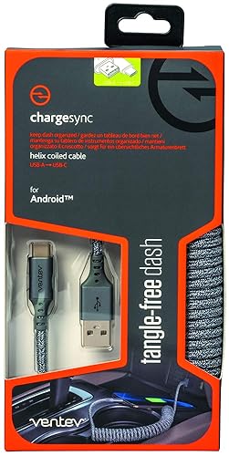 Ventev 203993 Helix USB-C Cable 14 inch Grey