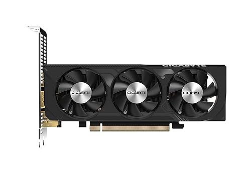 Gigabyte GeForce RTX 4060 OC Low Profile 8G Graphics Card, 3X WINDFORCE Fans, 8GB 128-bit GDDR6, GV-N4060OC-8GL Video Card