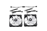 Thermaltake LE120 ARGB PWM Fan (3 Pack), PWM controlled 500~1500 rpm, 5V Motherboard Sync, 16.8 Million Colors 9 Addressable LEDs, Airflow 66.1 CFM, 120mm Hydraulic Bearing, Case Fan, CL-F204-PL12SW-A