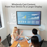 j5create ScreenCast 4K Max Wireless Display Adapter with Enhanced Antenna, Streaming Video & Audio from Mobile/Tablet/Laptop, Supports AirPlay/Miracast/Chromecast on Windows/MacOS/Android (JVAW76MAX)