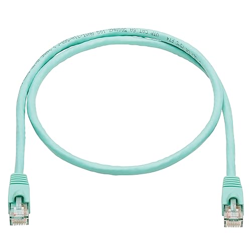 Tripp Lite Augmented Cat6/Cat6a Snagless 10G Patch Cable RJ45, 3-Feet (N261-003-AQ) Aqua