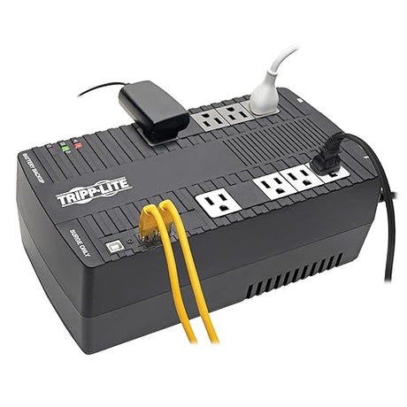 Tripp Lite AVR 550VA Compact Line-Interactive UPS, 8 Outlets, Black (AVR550U)