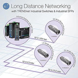TRENDnet 6-Port Hardened Industrial Gigabit PoE+ DIN-Rail Switch, 4 x Gigabit PoE+ Ports, Shared Gigabit Port (RJ-45/SFP), Dedicated SFP, 120W Power Budget, IP30, Lifetime Protection, Black, TI-PG62 6 Port PoE Switch