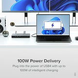 Plugable USB C Docking Station Dual Monitor, 11-in-1, USB4 40G 100W Laptop Charging Dock for Windows and Thunderbolt, 4K HDMI 2.1 up to 120Hz, 2.5Gbps Ethernet, SD Reader, 20W USB-C Charging