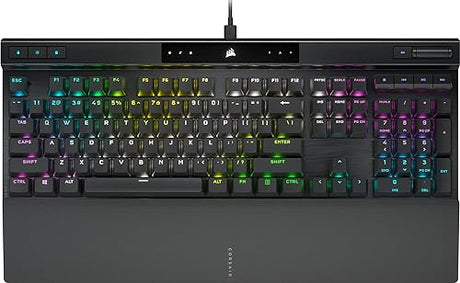 Corsair K70 PRO RGB Optical-Mechanical Gaming Keyboard - OPX Linear Switches, PBT Double-Shot Keycaps, 8,000Hz Hyper-Polling, Magnetic Soft-Touch Palm Rest - NA Layout, QWERTY - Black K70 RGB PRO OPX Optical (Linear & Fast) Black