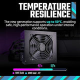 Cooler Master MWE Gold 750 V2 Fully Modular, 750W, 80+ Gold Efficiency, Quiet HDB Fan, 2 EPS Connectors, High Temperature Resilience, 5 Year Warranty, gold v2