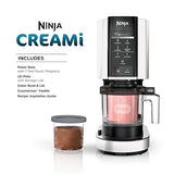 Ninja CREAMi Ice Cream Maker, for Gelato, Mix-ins, Milkshakes, Sorbet, Smoothie Bowls & More, 7 One-Touch Programs, with (2) Pint Containers & Lids, NC301CWH, White (Canadian Version) White 15.95in