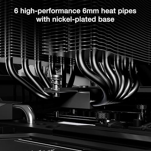 be quiet! Pure Rock Pro 3 LX CPU Air Cooler | 6 High Performance 6mm Heat Pipes with HDT Technology | 120mm Quiet ARGB PWM Fan | AMD:AM4 AM5/Intel LGA 1700/1150/1151/1200 | Black | BK042