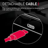 Cherry MX 8.2 TKL Wireless Gaming Keyboard. Compact TenKeyLess. Mechanical 87 Keys RGB Backlit Keys ABS Keycaps. MX Brown Switch. Aluminum Carrying Case Included. Black W/Mx Brown Switch