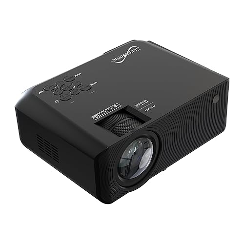 Supersonic SC-82P 3.97-inch Home Theater Bluetooth Projector with Crystal Clear 7000 Lumina, 1080P, Connect Wirelessly, Enjoy True Colors and Powerful Sound - Perfect for Sports, Movies, and Games
