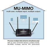 TRENDnet AC2600 MU-MIMO Wireless Gigabit Router, Increase WiFi Performance, WiFi Guest Network, Gaming-Internet-Home Router, Beamforming, 4K streaming, Quad Stream, Dual Band Router, Black, TEW-827DRU