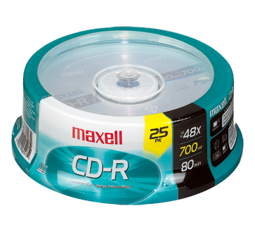 Maxell 648445 Branded Surface CD-R Discs Spindle