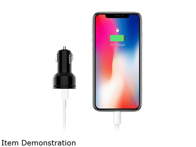 Aukey CC-Y7 Black USB-A + USB-C 39W PD Car Charger