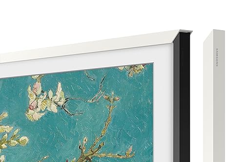 SAMSUNG 55-inch The Frame Customizable Bezel Modern White (VG-SCFA55WTBZA) [Canada Version] (2021-2025 Compatible) 55 Inch Modern White