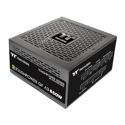 Thermaltake Toughpower GF A3 ATX 3.0 850W 80+ Gold Full Modular SLI/Crossfile Ready Power Supply; PCIe Gen.5 450W 12VHPWR Connector Included; PS-TPD-0850FNFAGU-L; 10 Year Warranty