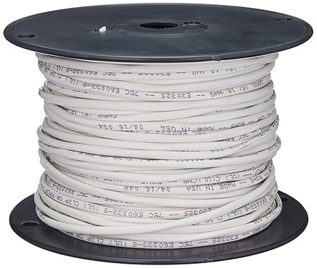 C2G 40537 18 AWG Bulk Speaker Wire, Plenum CMP-Rated, White Jacket (250 Feet, 76.2 Meters)