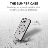 PEEL Bumper Case for iPhone 15 (Black) – Military-Grade Drop Protection, Embedded Magnet Compatible with MagSafe, Thin Minimalist Design, Branding Free – Showcases Your Device iPhone 15 Black