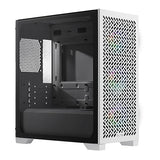 Cooler Master Elite 302 White Micro-ATX High Airflow Minimalist PC Case, 365mm GPU Max, Compatible RTX 5080|RX 7090 XT, 280mm AIO Max, Type C, Tempered Glass, Triple 120mm aRGB PWM Fan, Intakes Grill