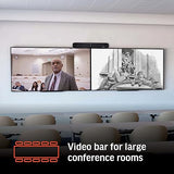 Poly - Studio X70 Video Bar for Large Conference Rooms Poly (Plantronics + Polycom) - Premium 4K Audio & Video Conferencing Solution - Camera, Speakers, & Microphones - Works w/Teams, Zoom (Certified)