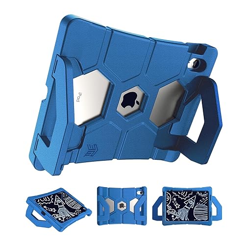 STM Goods Duxling iPad 10th Generation Case for Kids - Ultra-Protective, Two-Handle Design Allows for Easy Carry and Functions as a Multi-Angle Stand - Ideal for Parents, Teachers, Students - Blue