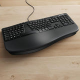 Incase Ergonomic Keyboard – Designed by Microsoft – Refined Ergonomic Design, Built-in Shortcuts Keys, Layered Palm Rest for Elevated Wrist Support, Integrated Number Pad – Black
