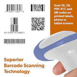 Ambir BR100 USB Barcode Scanner: 1D, 2D, PDF417, & QR. Supports Win, Mac, Linux, Android. Plug&Play, White