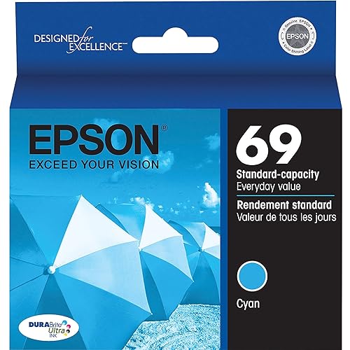 Epson Stylus CX5000/CX5000v/CX6000/CX7000F/7450/8400/9400Fax/C120 - Cyan Ink Cartridge (DURABrite Ultra) - Sensormatic - Standard (T069220)