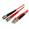 StarTech.com 5m Fiber Optic Cable - Multimode Duplex 50/125 - LSZH - LC/ST - OM2 - LC to ST Fiber Patch Cable (50FIBLCST5) Orange 16 ft / 5 m LC to ST Multimode Duplex 50/125