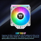 Thermaltake ASTRIA 600 ARGB CPU Cooler; 6 Copper Heat Pipes; 2x120mm PWM Fans; 500~1800RPM; Dual Tower; Intel/AMD; 265W TDP; White; CL-P139-CA12SW-A