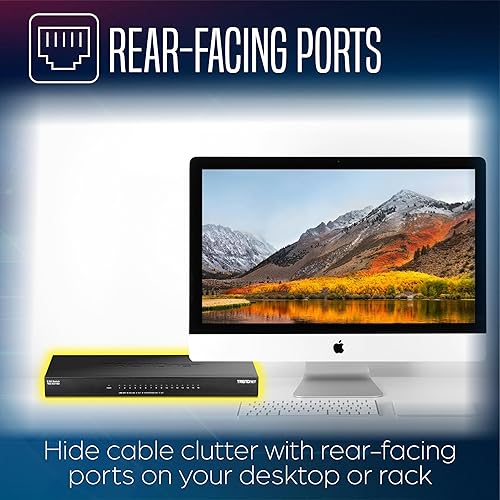 TRENDnet 16-Port Unmanaged 2.5G Desktop Network Ethernet Switch, TEG-S3160, 16 x 2.5Gb RJ-45 Ports, 80Gbps Switching Capacity, NDAA TAA Compliant, Lifetime Protection, Black 16-Port 2.5G