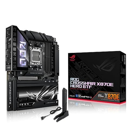 OG Crosshair X870E Hero BTF AMD X870E ATX Board with Hidden-Connector Design and high-Power GPU Slot for Clean Cable Management, 18+2+2 Power, DDR5, WiFi 7, 5X M.2, PCIe 5.0, USB4, Advanced AI