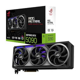 ASUS ROG Astral GeForce RTX 5090 OC Edition Gaming Graphics Card (PCIe® 5.0, 32GB GDDR7, HDMI®/DP 2.1, 3.8-Slot, 4-Fan Design, Axial-tech Fans, Patented Vapor Chamber, Phase-Change GPU Thermal pad)