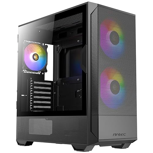 ANTEC NX416L, High Airflow Mesh Front Panel, 2 x 160mm & 1 x 120mm ARGB Fans Included, Type-C, Tempered Glass Hinge Side Panel, Up to 11 Fans, 360mm Radiator Support, Mid-Tower ATX Gaming Case