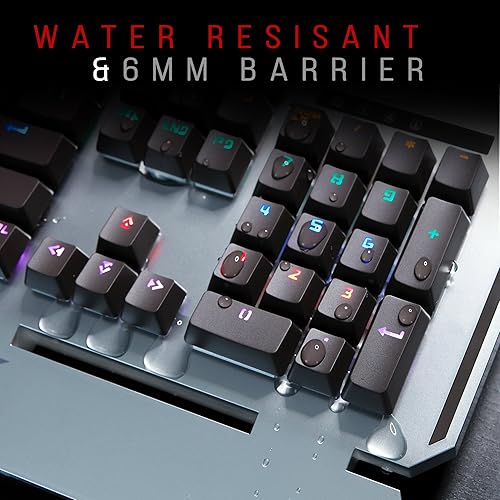 Bloody Gaming B740 Wired Optical Gaming Keyboard with Ergonomic Wrist Rest – Quiet & Satisfying Switch Keyboard - LED Backlit Illuminated Keys – Water/Splash Resistant - Black Switches – LK Gen 1