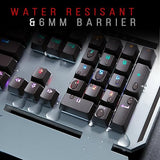 Bloody Gaming B740 Wired Optical Gaming Keyboard with Ergonomic Wrist Rest – Quiet & Satisfying Switch Keyboard - LED Backlit Illuminated Keys – Water/Splash Resistant - Black Switches – LK Gen 1