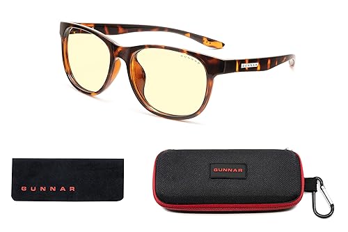 Gunnar Optiks Gunnar - Blue Light Gaming Glasses for Kids 12+ Amber Lens Tortoise Frame