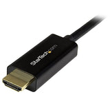 StarTech.com 6ft (2m) DisplayPort to HDMI Cable - 4K 30Hz - DisplayPort to HDMI Adapter Cable - DP 1.2 to HDMI Monitor Cable Converter - Latching DP Connector - Passive DP to HDMI Cord (DP2HDMM2MB) 6.6 feet Cable