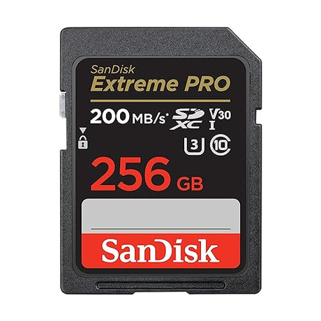 SanDisk 256GB Extreme PRO SDXC UHS-I Memory Card - C10, U3, V30, 4K UHD, SD Card - SDSDXXD-256G-GN4IN Memory Card Only 256GB