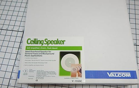 Valcom 1 Watt 1 Way 8 Ceiling Speaker (V-1020C)