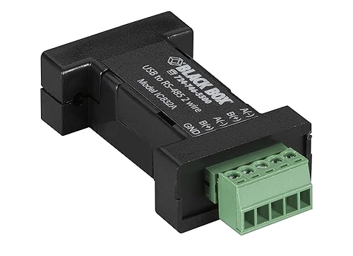 Black Box DB9 Mini Converter (USB to Serial) - USB/RS-485 (2-Wire, Terminal Block)