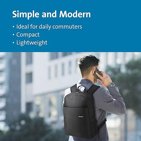 Kensington Simply Portable Lite Backpack, 16-inch Laptop Backpack, Black (K68403WW)