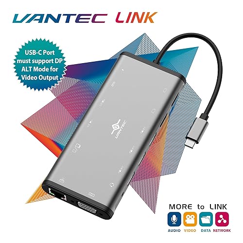 Vantec Link USB C Multi-Function 14 in 1 Adapter with 100W Power Delivery (CB-CU305MDSH)