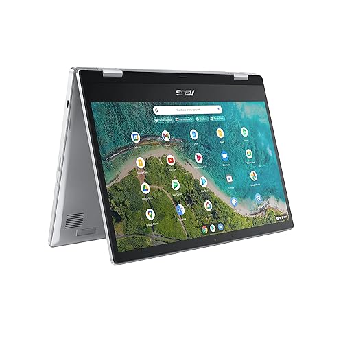 ASUS Chromebook Flip CM1, 14.0 FHD Touchscreen Display, AMD 3015Ce Processor, 4GB RAM, 64GB eMMC Storage, MIL-STD 810H Durability, Chrome OS, Transparent Silver, CM1400FXA-DH01T-CA Intel Core m3-8100Y