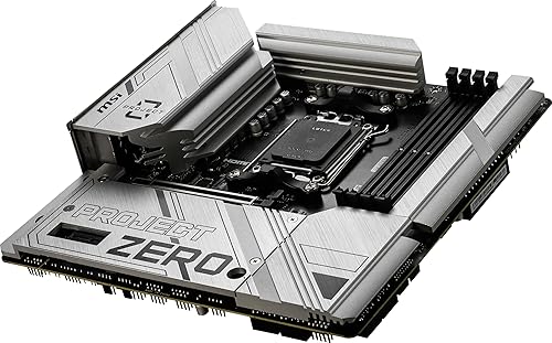MSI B650M Project Zero Gaming Motherboard (Supports AMD Ryzen 7000 Series Processors, AM5, DDR5, PCIe 4.0, M.2 Slots, SATA 6Gb/s, USB 3.2 Gen 2, HDMI/DP, Wi-Fi 6E, 2.5Gbps LAN, mATX)